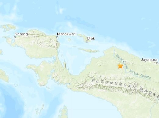 印尼巴布亚省发生5.4级地震