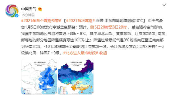 上海本周或迎年度首个寒潮预警